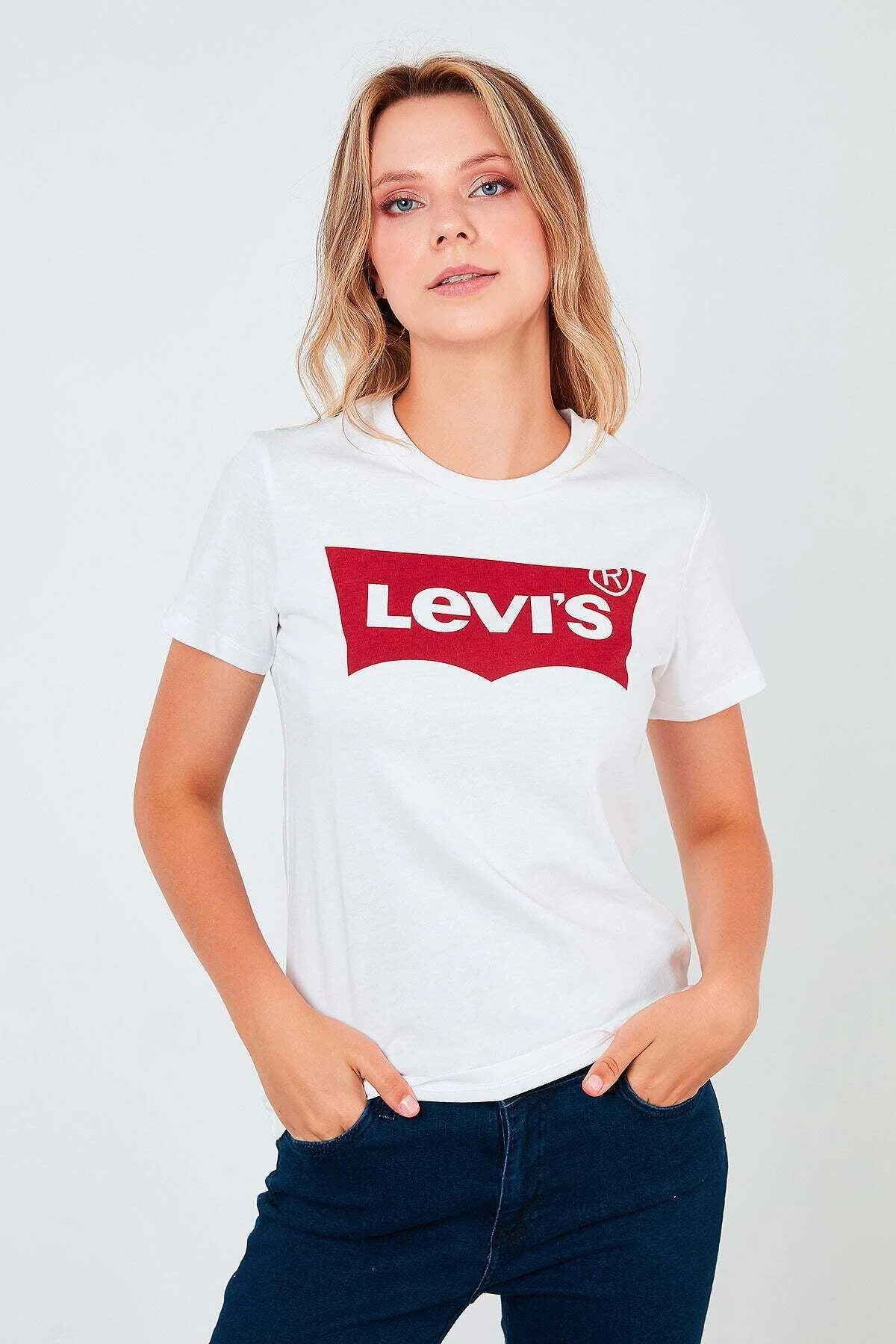 Tricou alb damă cu imprimeu Levi's