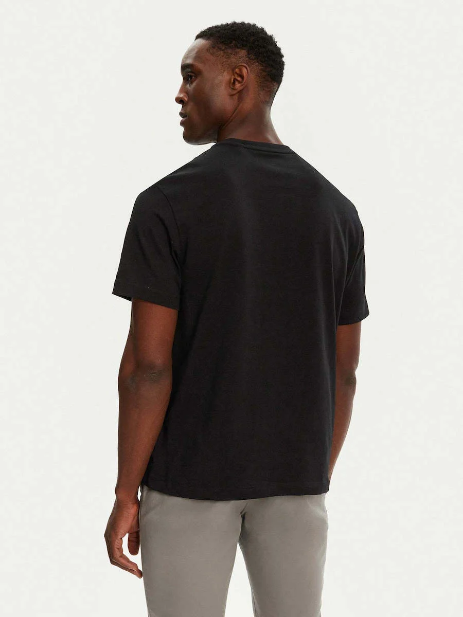 Tricou bărbați Guess Jeans negru, regular fit