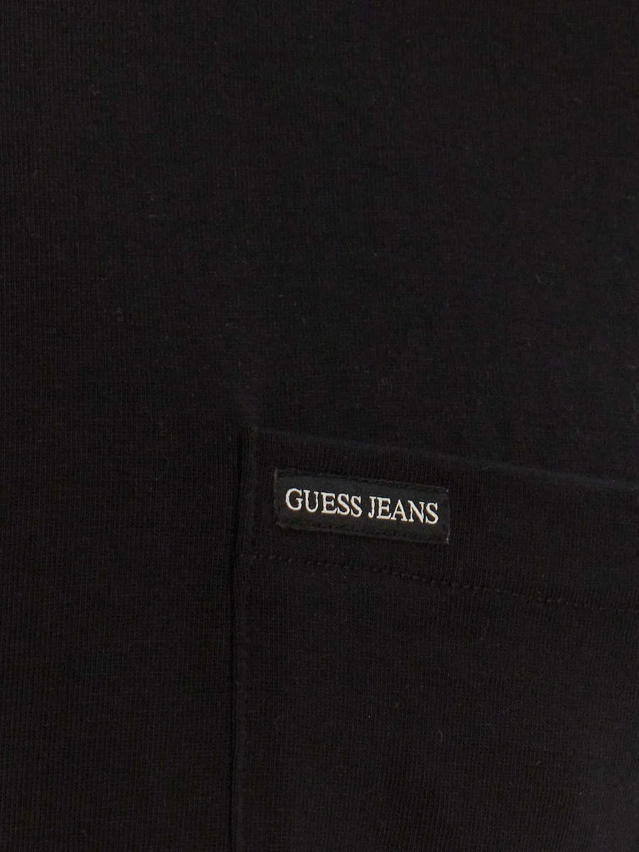 Tricou bărbați Guess Jeans negru, regular fit