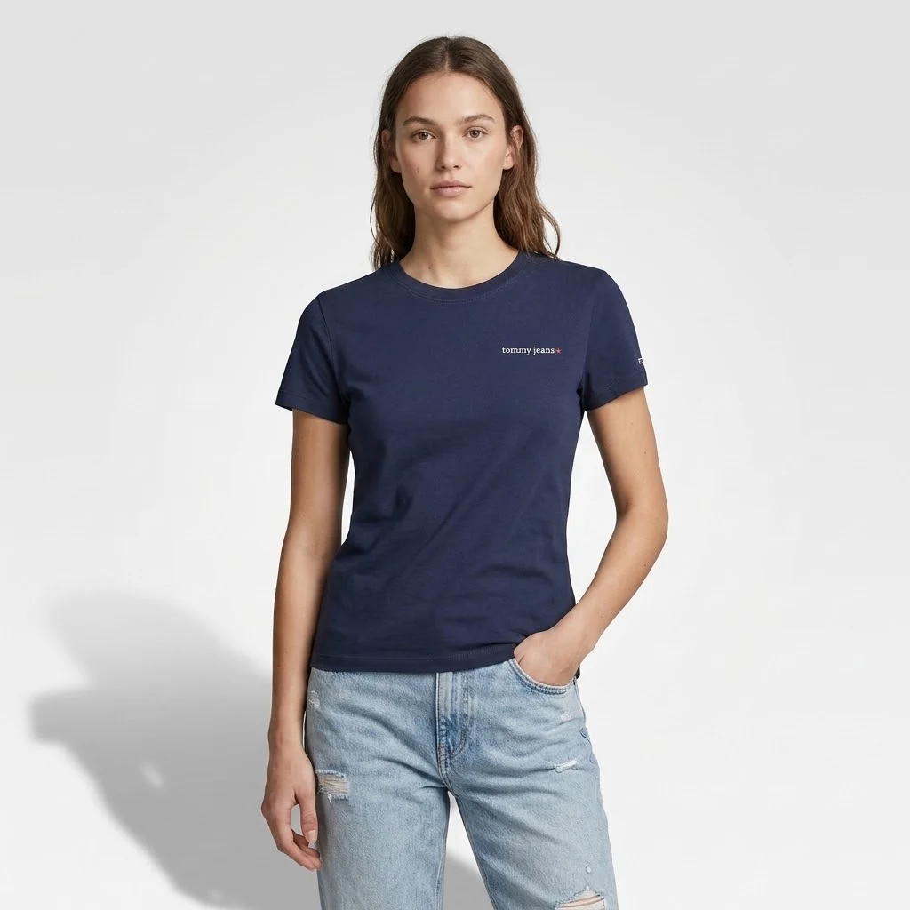 Tricou Tommy Hilfiger pentru femei de culoare albastră