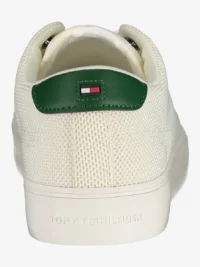 Sneakers bărbați Tommy Hilfiger albi cu detalii verzi