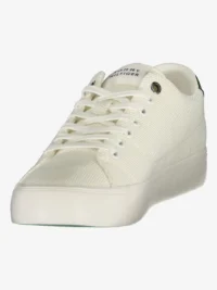 Sneakers bărbați Tommy Hilfiger albi cu detalii verzi