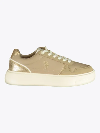 Sneakers damă U.S. Polo Assn. bej auriu